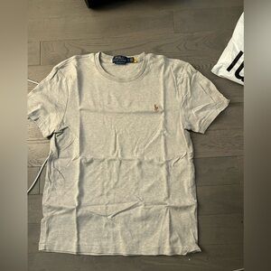 Polo slim fit shirt grey gray silver stone medium